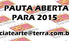 Pauta Aberta Teatro Eva Wilma 2015