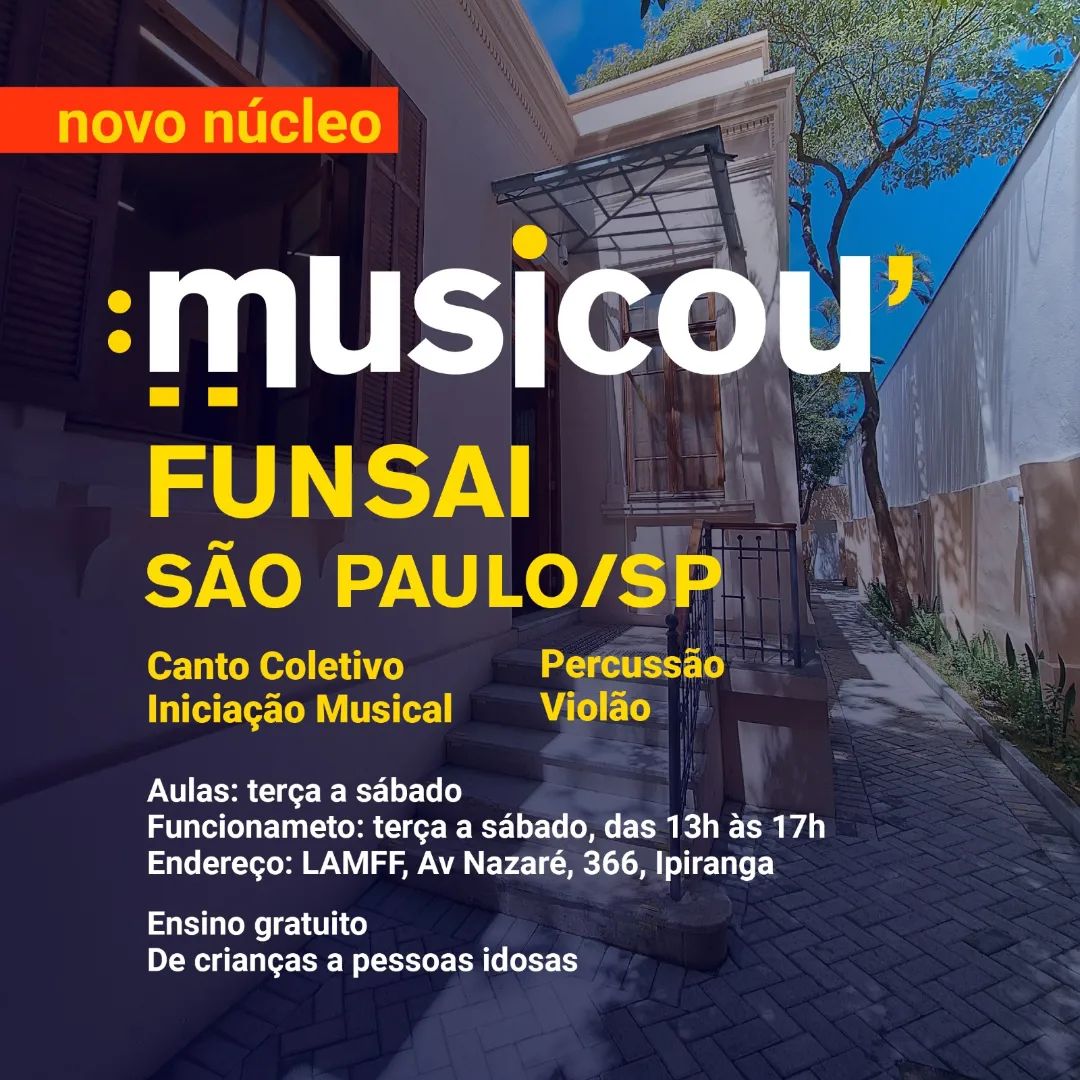 Projeto Musicou chega a São Paulo com cursos gratuitos de educação musical